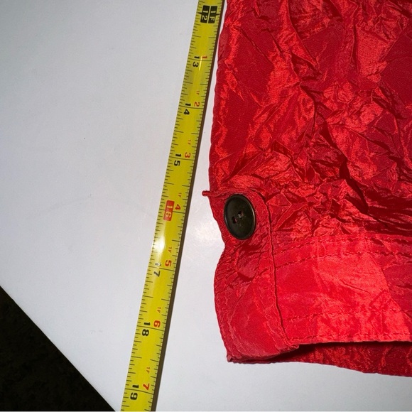 Chico’s Red Orange Crinkle Jacket L - Picture 12 of 17